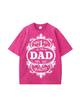 270g World 1 Best Dad Wash Old Cotton T-shirt for Father's Day
