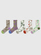 5 PCS Forest Mid-tube Socks