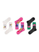 3 PCS Rainbow Mid-tube Socks
