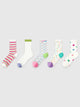 5 PCS Geometry Midtube Socks