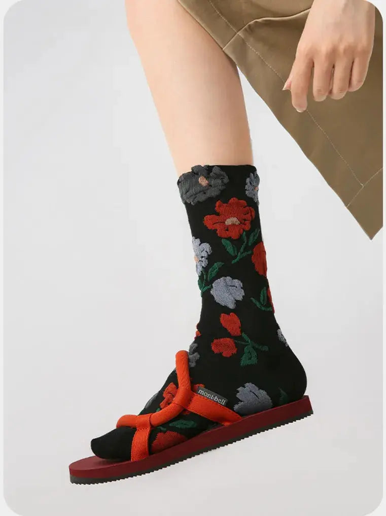 3 PCS Vintage Color Matching Socks