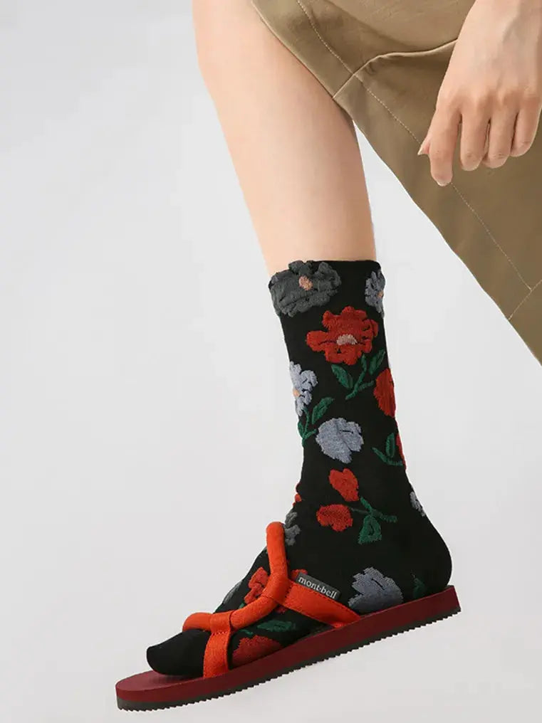 3 PCS Vintage Color Matching Socks