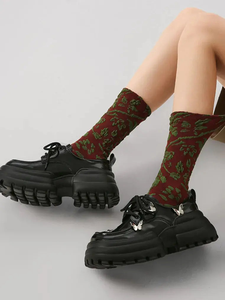 3 PCS Vintage Color Matching Socks