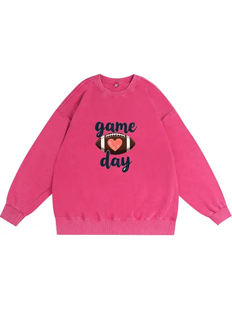 350g NFL Game Day Football Wash Old Cotton Sweatshirt Emma Bridess