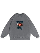 350g NFL Game Day Football Wash Old Cotton Sweatshirt Emma Bridess
