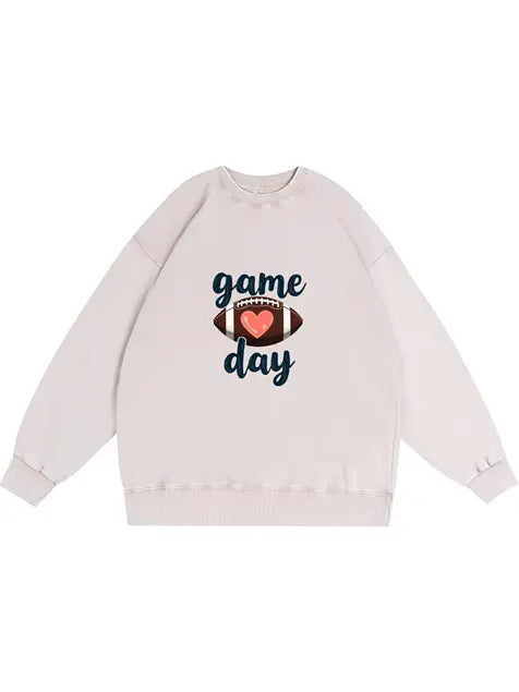350g NFL Game Day Football Wash Old Cotton Sweatshirt Emma Bridess