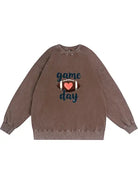 350g NFL Game Day Football Wash Old Cotton Sweatshirt Emma Bridess