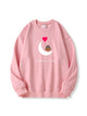 Valentine's Day Owl Love Print Cotton Sweatshirt Emma Bridess