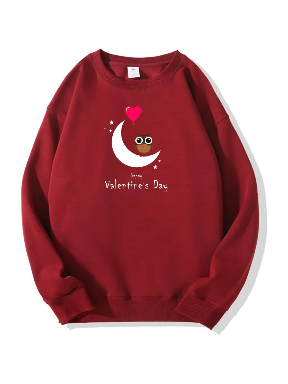 Valentine's Day Owl Love Print Cotton Sweatshirt Emma Bridess