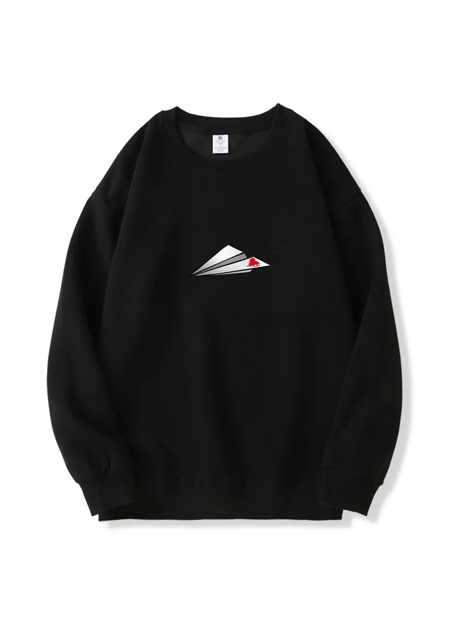 Paper Plane Heart Print Cotton Sweatshirt for Valentine's Day Emma Bridess