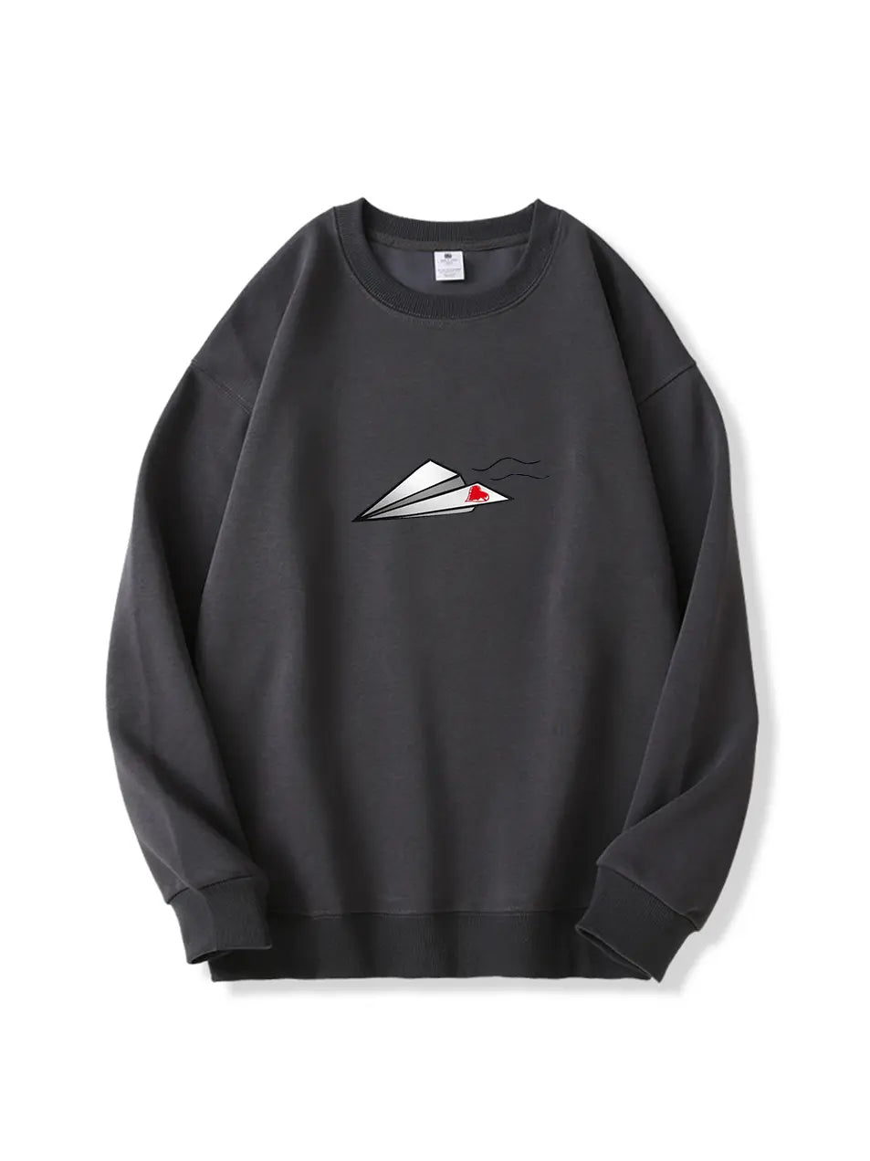 Paper Plane Heart Print Cotton Sweatshirt for Valentine's Day Emma Bridess