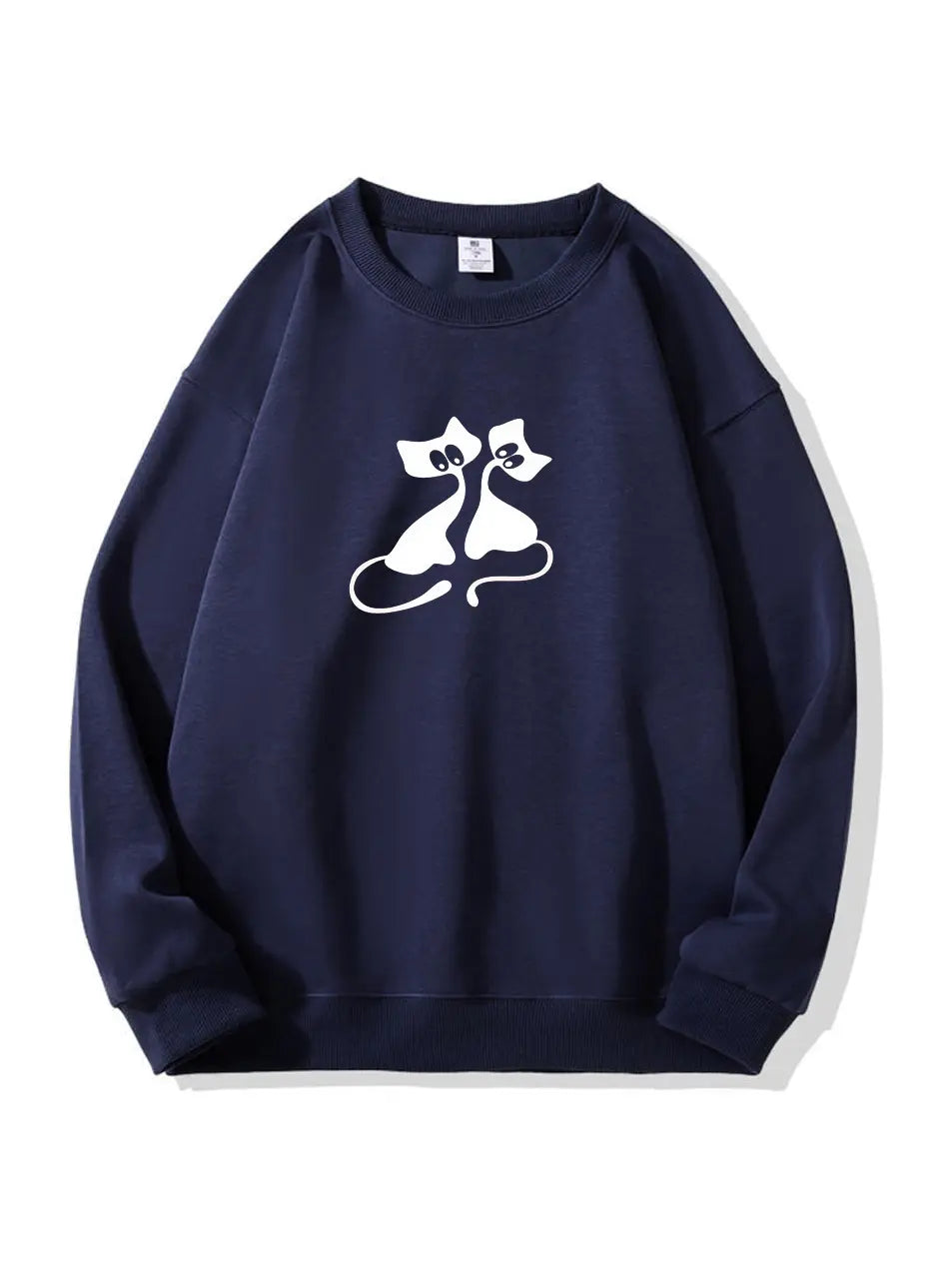 300g Valentine's Day Couple  Kitty Love Printed Cotton Sweatshirt Emma Bridess