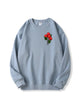 Red Rose Printed Cotton Sweatshirt for Valentine's Day Emma Bridess