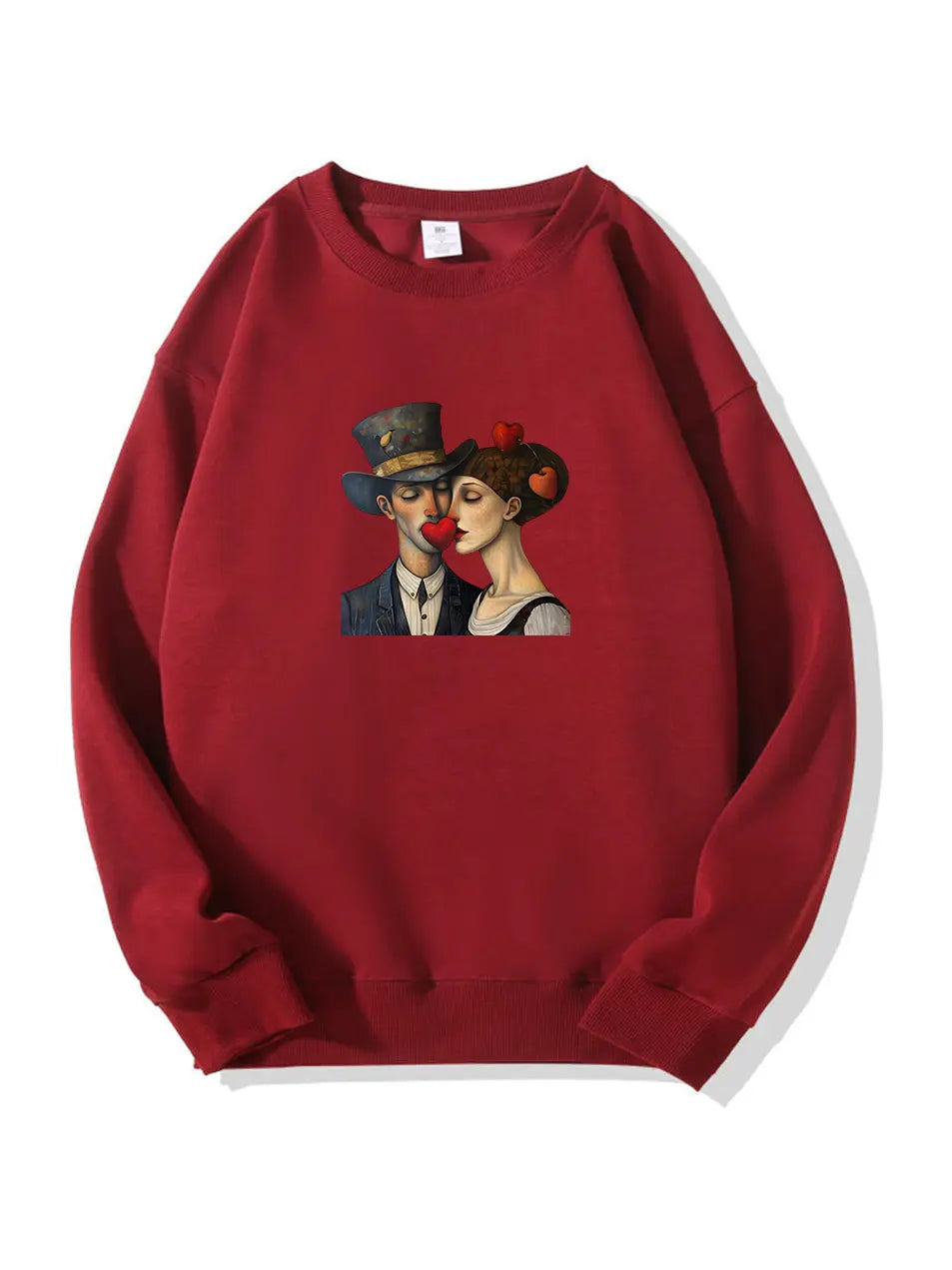 300g Oil Painting Love Printed Cotton Sweatshirt Emma Bridess