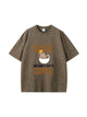 Relax Have Coffee Letter Print Cotton T Shirt