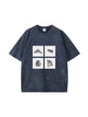 Vintage Insects Print Washed Cotton T Shirt