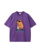 Just Be Cool Capybara Print Cotton T Shirt
