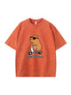 Just Be Cool Capybara Print Cotton T Shirt