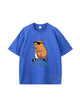 Just Be Cool Capybara Print Cotton T Shirt