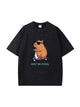 Just Be Cool Capybara Print Cotton T Shirt