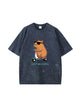 Just Be Cool Capybara Print Cotton T Shirt