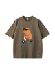 Just Be Cool Capybara Print Cotton T Shirt