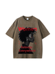270g Women Belongs Everywhere Printed Wash Old Cotton T-shirt for Women