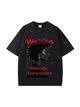 270g Women Belongs Everywhere Printed Wash Old Cotton T-shirt for Women