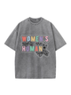 230g Colored Women Human Rights Printed Wash Old Cotton T-shirt for Women