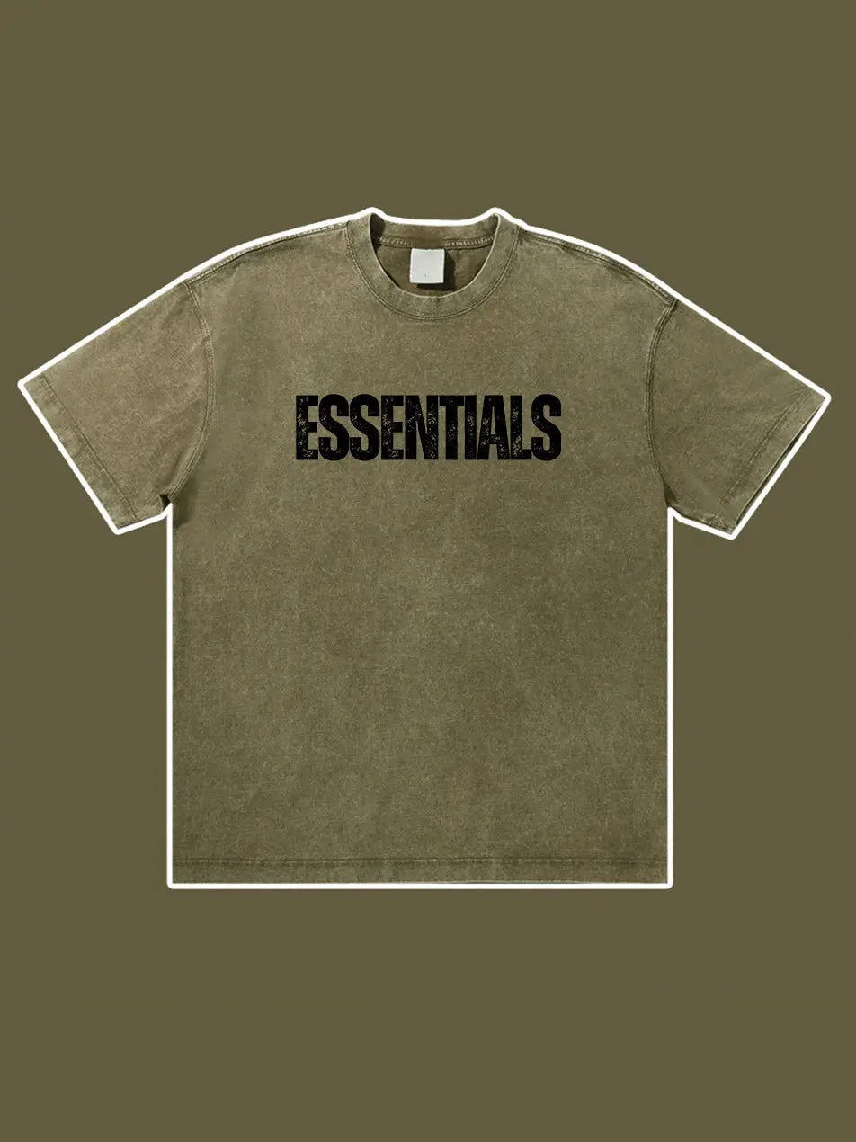 Wash Old Vintage Essentials T-shirt 300g Essentials Shirt