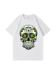 240g Four-leaf Clover Skull Printed Cotton T-shirt for St. Patrick's Day Emma Bridess