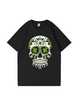 240g Four-leaf Clover Skull Printed Cotton T-shirt for St. Patrick's Day Emma Bridess