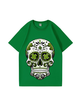 240g Four-leaf Clover Skull Printed Cotton T-shirt for St. Patrick's Day Emma Bridess
