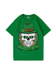 240g Four Leaf Clover Skull Printed Cotton T-shirt for St. Patrick's Day Emma Bridess