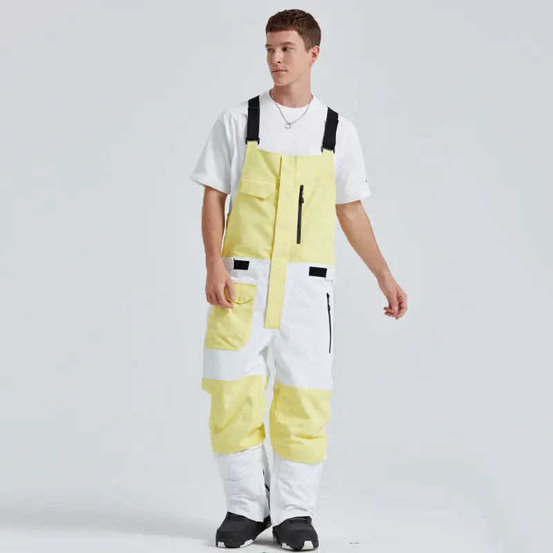 Winter Snow Bibs Pants Unisex Couple Style Ski Overalls