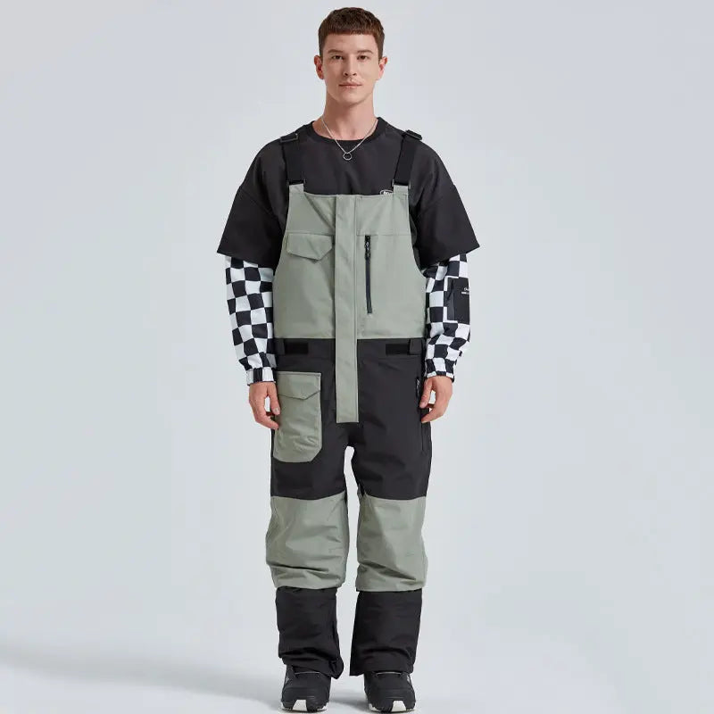Winter Snow Bibs Pants Unisex Couple Style Ski Overalls