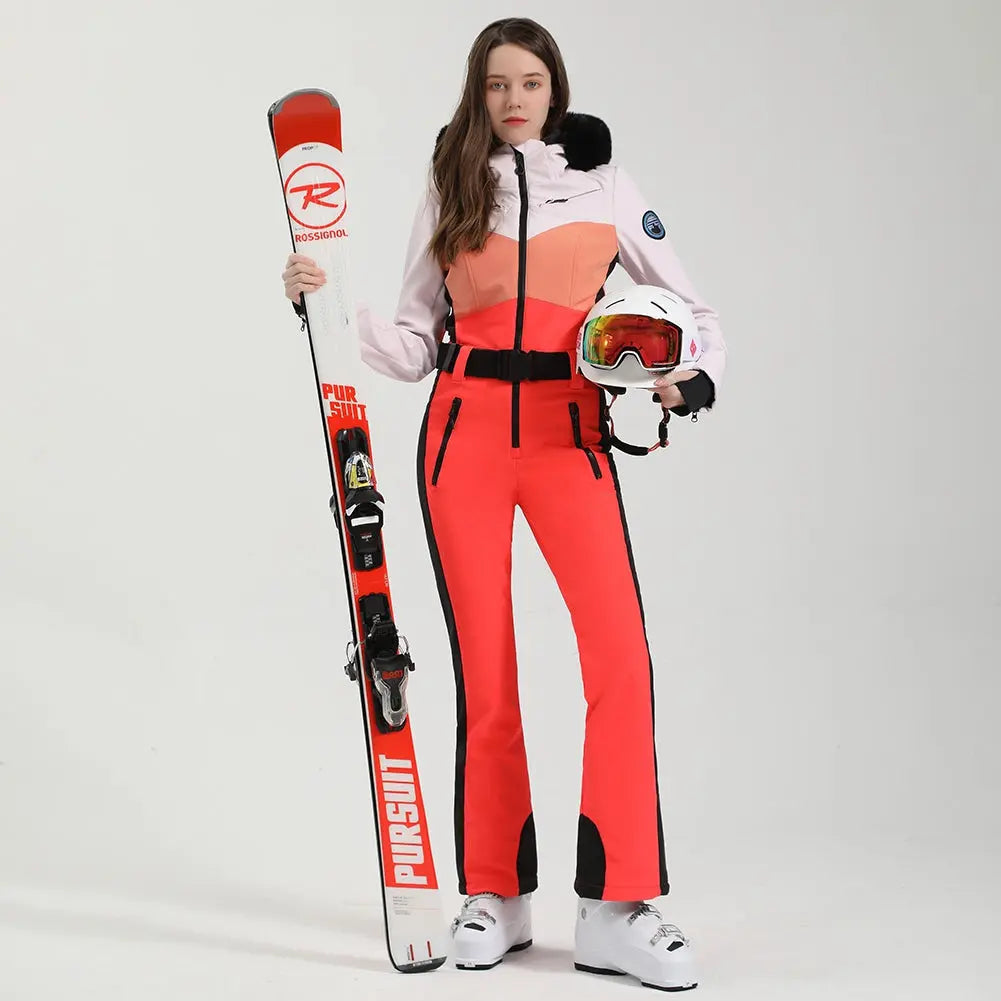 Women’s One-Piece Ski Jumpsuit Winter Snowsuit