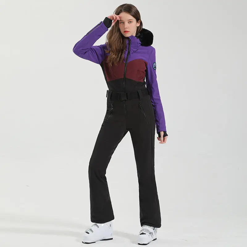 Women’s One-Piece Ski Jumpsuit Winter Snowsuit
