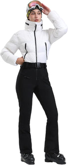 Womens Ski Suits Down One Piece Snowsuit Waterproof Snowboard Jumpsuits