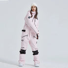Women’s One Piece Hooded Ski Suit Winter Snowsuit Jumpsuit