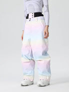 Women Cute Rainbow Snow Suit Winter Outwear for Sports