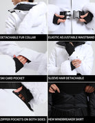 Women's Ski Jacket Snowboard Warm Winter Short Slim Snow Coat Jacket