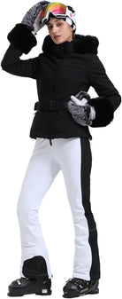 Women's Ski Jacket Snowboard Warm Winter Short Slim Snow Coat Jacket