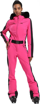 Womens Ski Suit One Piece Snowsuit Snowboard Slim Insulated Jumpsuit