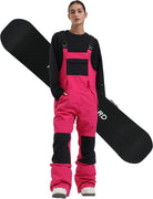 Womens Ski Bibs Snowboard Pants Snow Overalls Waterproof Windproof Winter Outdoor Sports