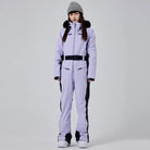 Luxury Fur Collar Thicken Snow Jumpsuits Female Sonw Suits