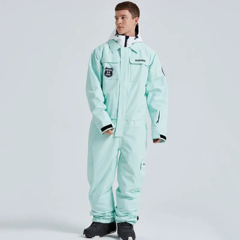 Adult One Piece Ski Suits Waterproof Winter Snowsuits