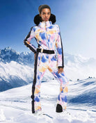 Womens Ski Suit One Piece Snowsuit Snowboard Slim Insulated Jumpsuit