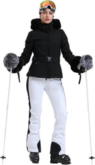 Women's Ski Jacket Snowboard Warm Winter Short Slim Snow Coat Jacket