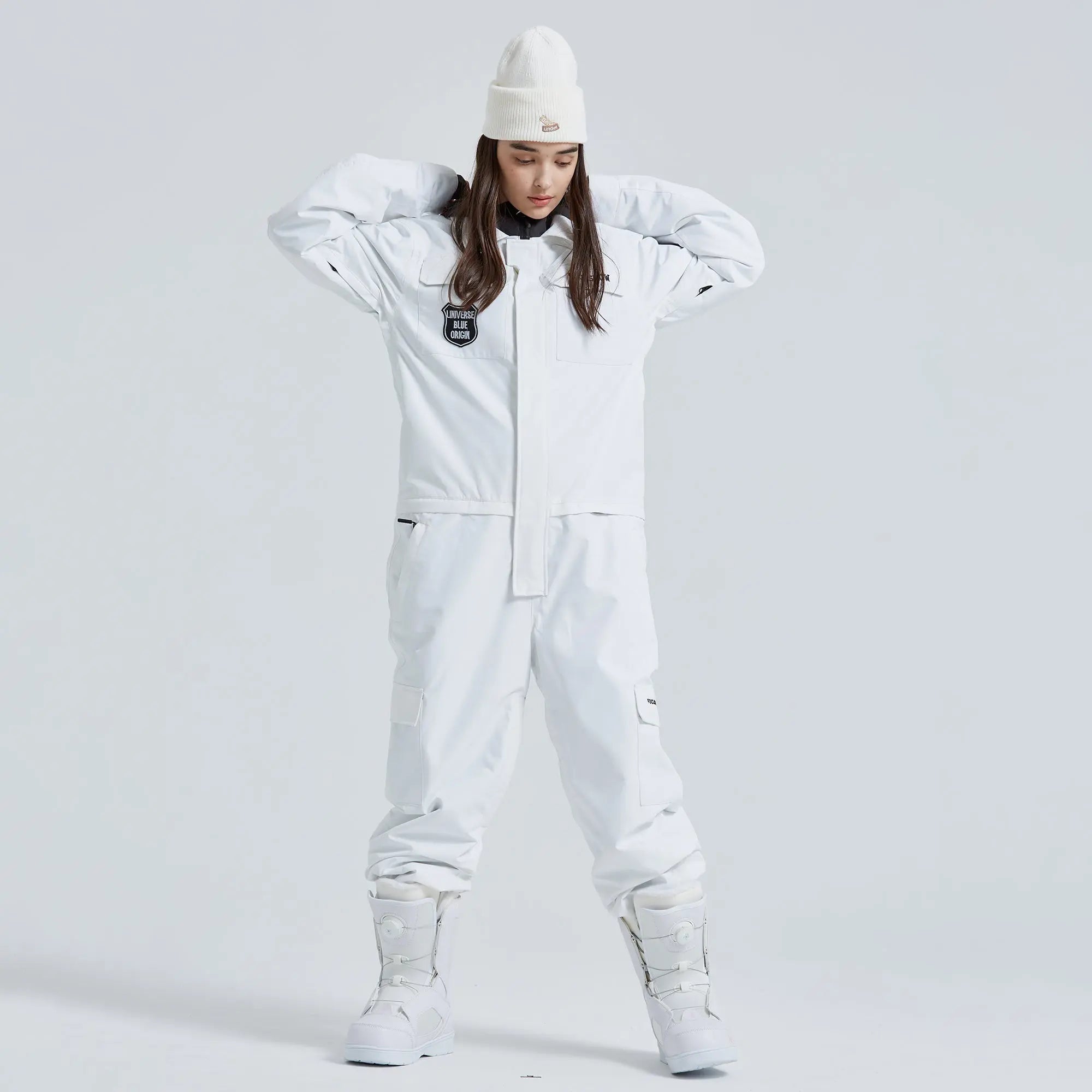 Adult One Piece Ski Suit Waterproof Winter Snowsuit